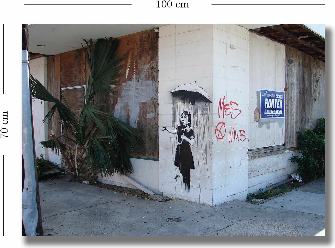 Pikturë dekorative në kanavacë, shumëngjyrëshe, 70x100cm, 70100BANKSY009