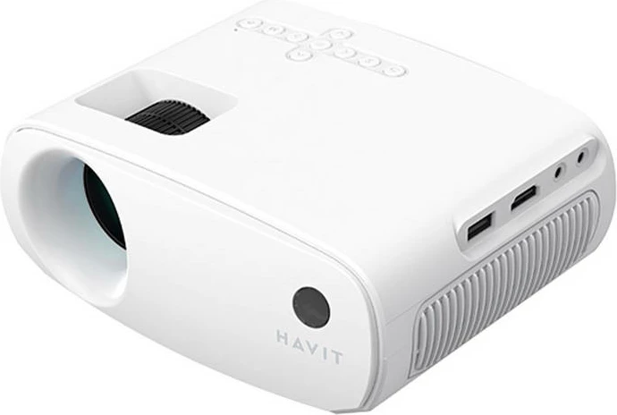 Projektor wireless Havit PJ207 PRO, 1280x720p, Android TV 9.0, Wi-Fi, Bardhë