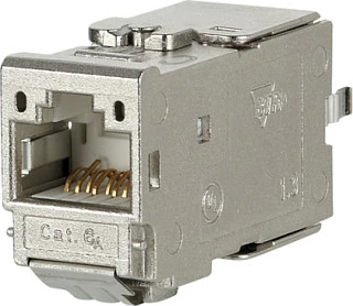 Modul keystone RJ-45 METZ CONNECT BTR NETCOM 130B11-E, Cat.6A, çelik inox