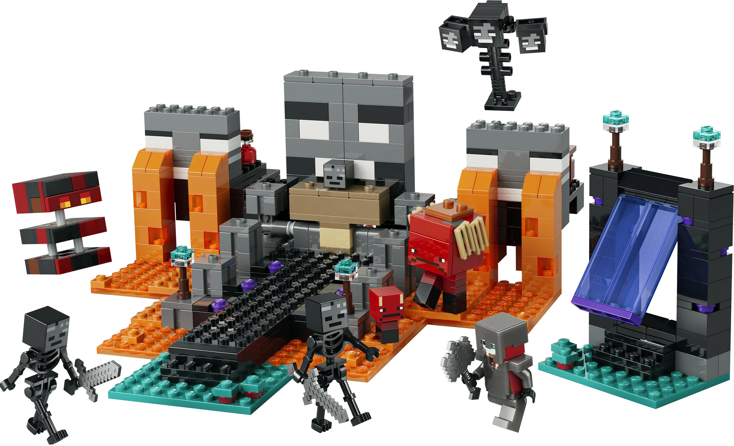 Set ndërtimi LEGO Minecraft Wither Battle 21590, 494 copë, 7 figura, shumëngjyrësh
