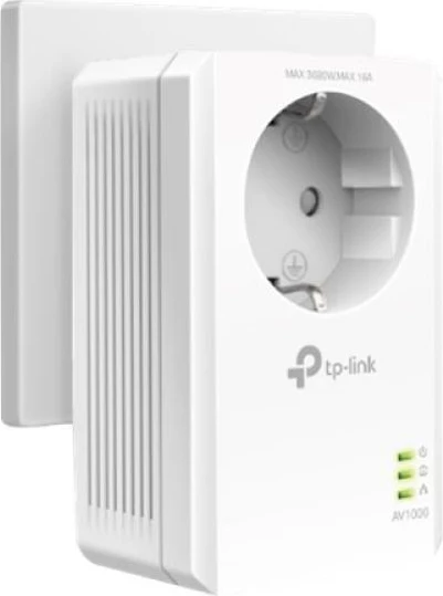 Adapter Powerline, TP-Link TL-PA7017P KIT, AV1000 1000 Mbps, 1x port LAN Gigabit, prizë kaluese, set 2 copë