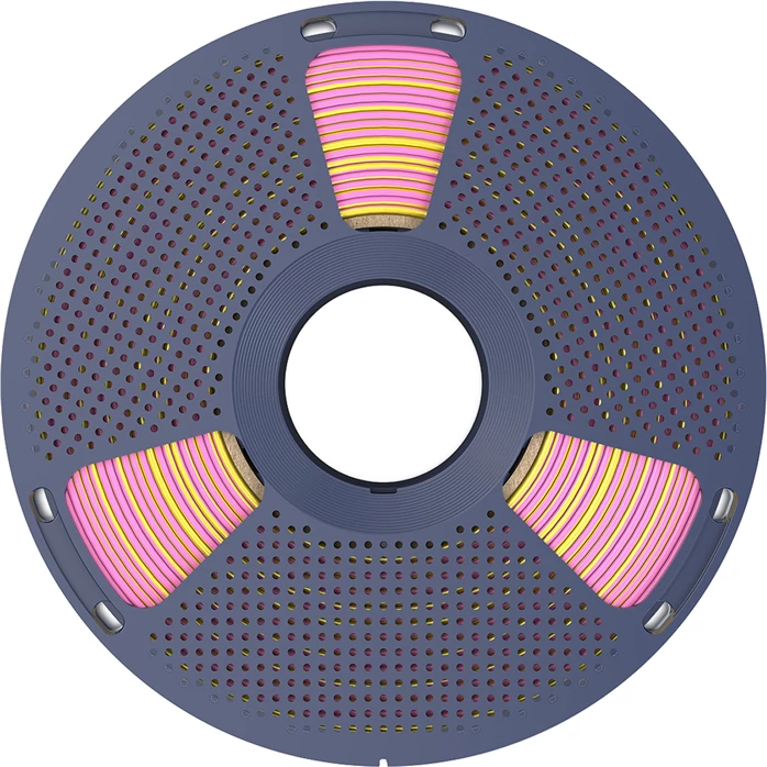 Filament 3D printimi Sunlu PLA+ Silk DC P Go, Dual Color Silk, rozë dhe ari