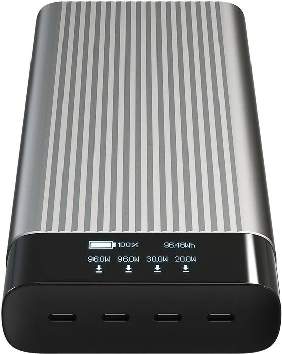 Power bank Targus, OLED display, 4 porta USB-C, 100W, argjendtë