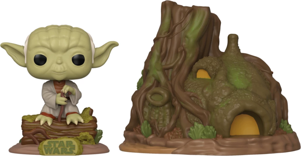 Figurinë koleksionuese Funko POP Town Star Wars Yoda's Hut set 2-pjesësh