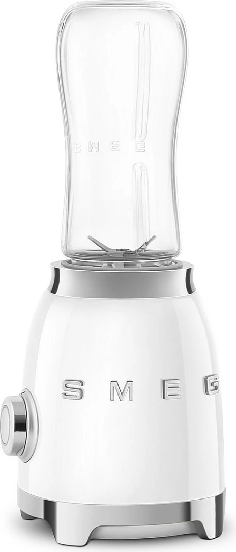 Blender personal Smeg PBF01WHEU, çelik inox, me 2 shishe, i bardhë
