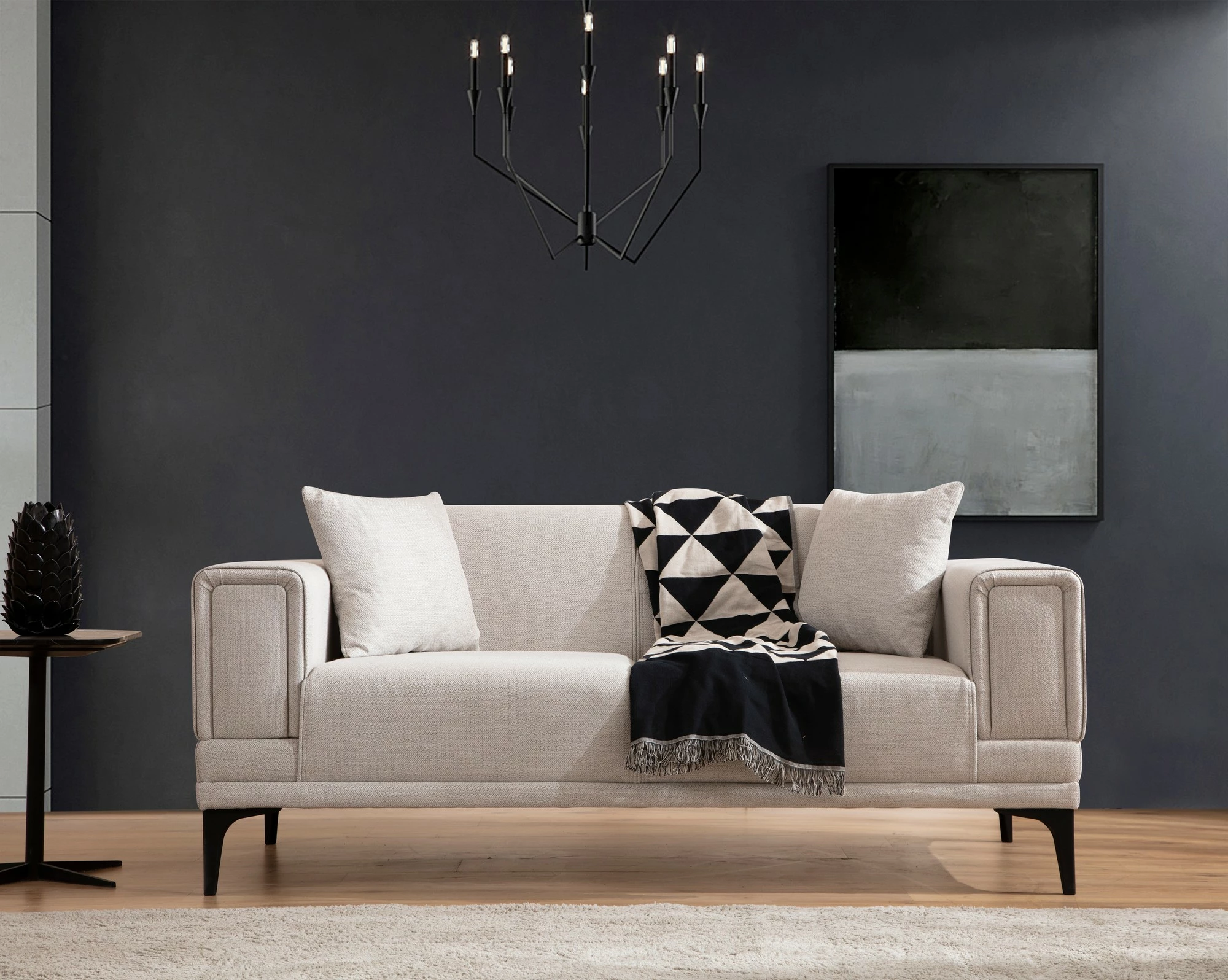 Divan dy-vendësh Atelier del Sofa, Horizon, ngjyrë ecru