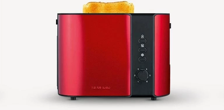 Tostier SEVERIN AT 2217, 2 feta, 800 W, Inoks, Kuqe