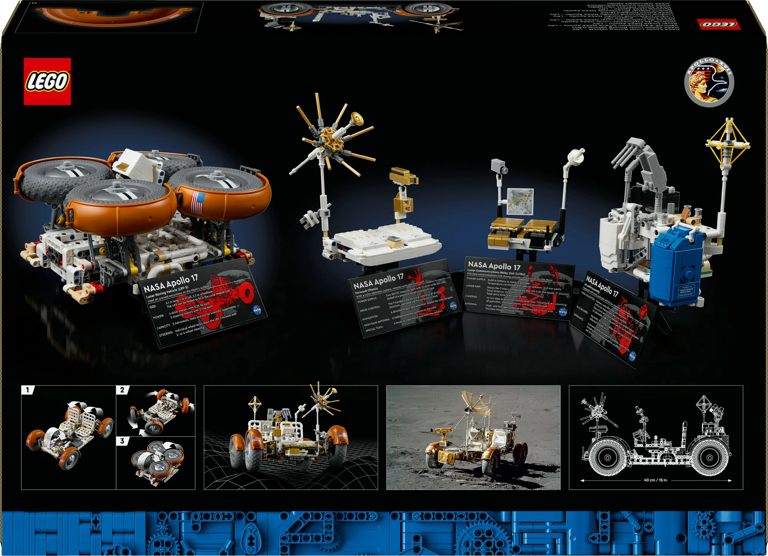 Set ndërtimi LEGO Technic NASA Apollo Lunar Roving Vehicle 42182, multikolor