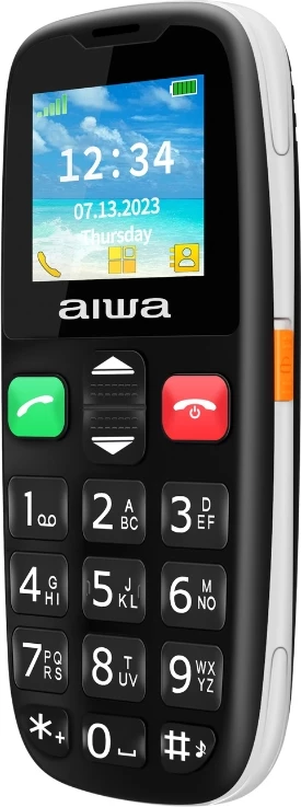 Celular për seniorë Aiwa FPH-S100, 4G, Dual SIM, buton SOS, ekran 1.8\", USB-C, radio FM, Bluetooth, i zi