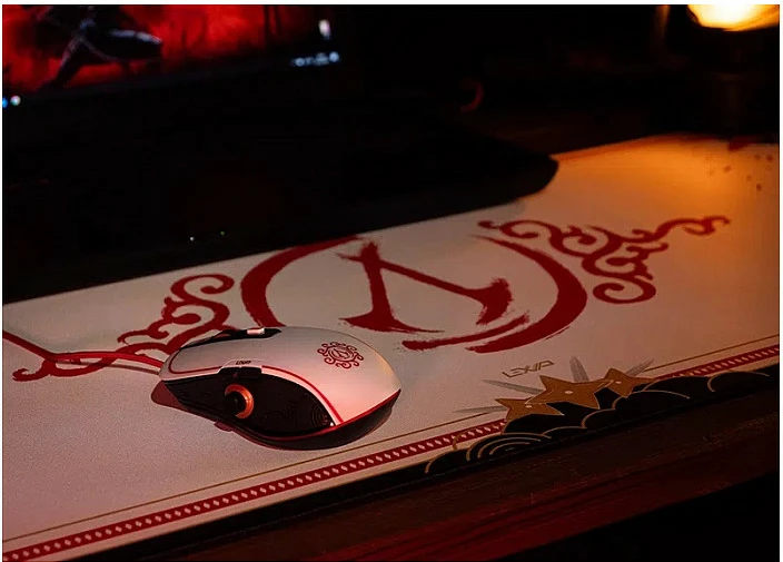 Maus gaming LEXIP x Ubisoft Assassin's Creed Shadows, 12000 DPI, USB Type-A, për dorë të djathtë, zi/ari/kuqe/bardhë