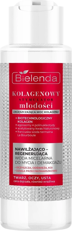 Ujë micelar për femra Bielenda Collagen Youth Stimulator Hydrating-Regenerating, 400ml