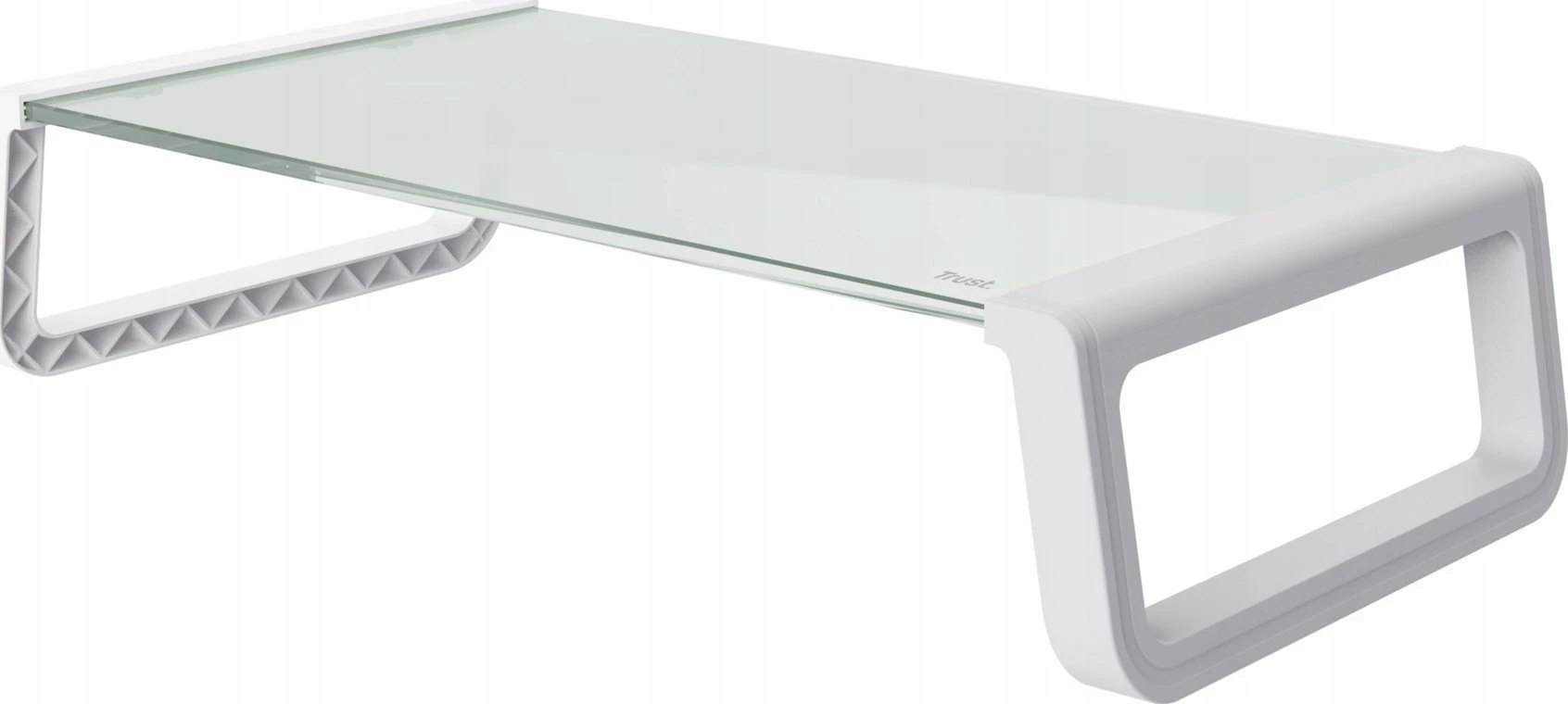 Mbajtëse monitori Trust MONTA GLASS 41.5 x 22.5 x 9.8 cm, e bardhë