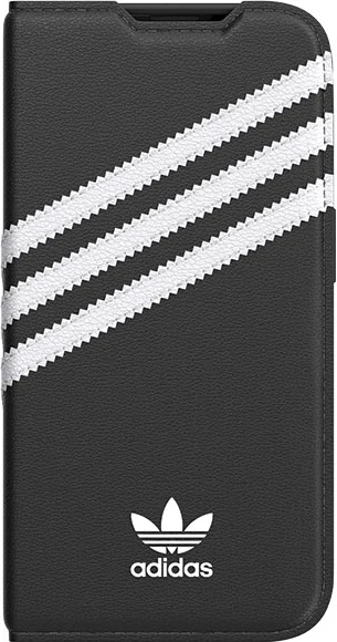 Mbështjellës Adidas OR Booklet Case PU për iPhone 14 Pro, e zezë/e bardhë