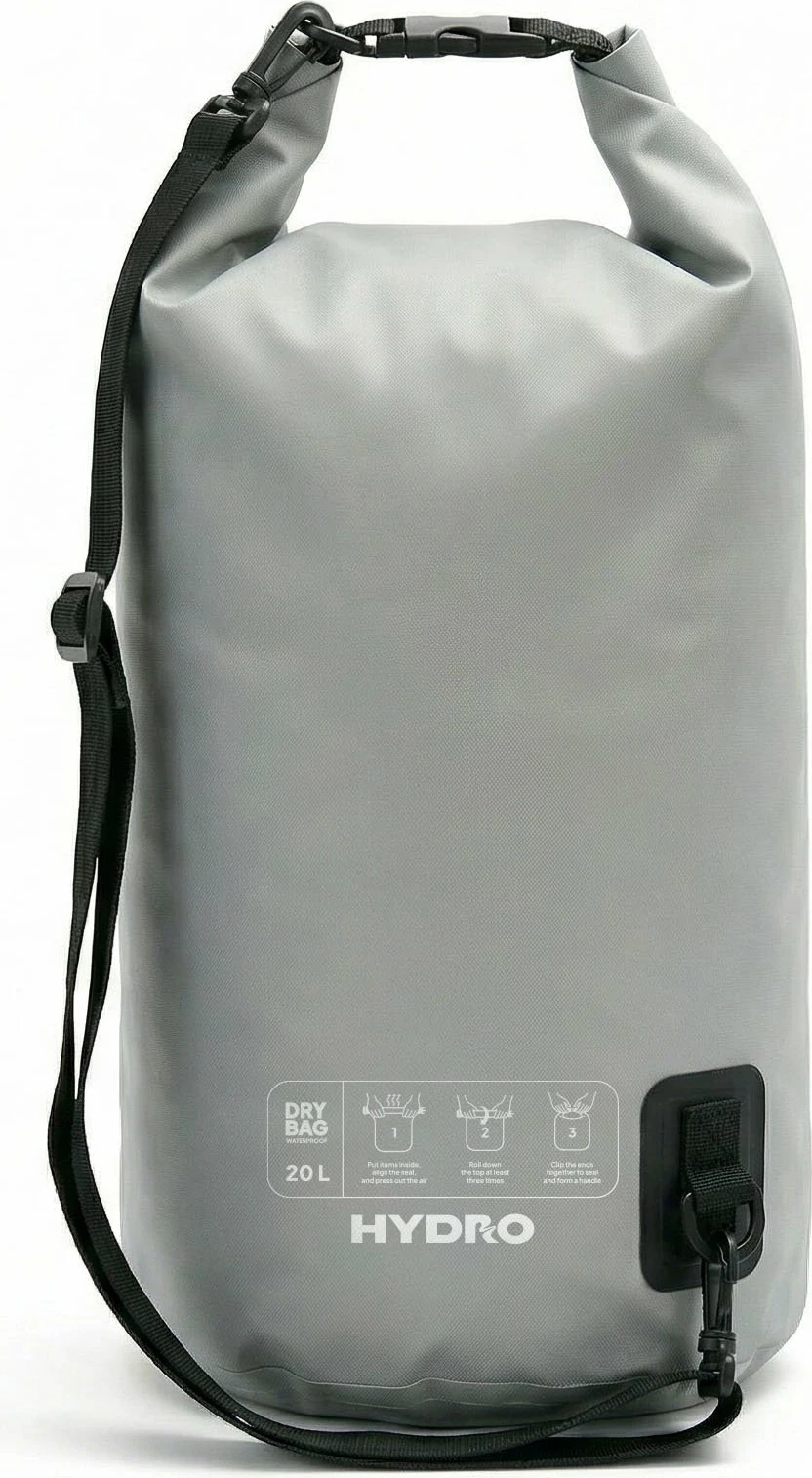 Çantë e papërshkueshme nga uji Peme Hydro Dry Bag 20L, 24x58 cm, gri