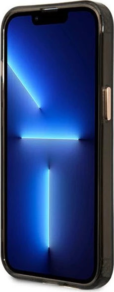 Mbështjellës Guess Gold Outline Translucent MagSafe për iPhone 13 Pro / iPhone 13, i zi