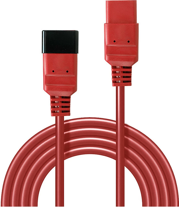 Kabllo energjie LINDY IEC C19 në C20, 1m, e kuqe