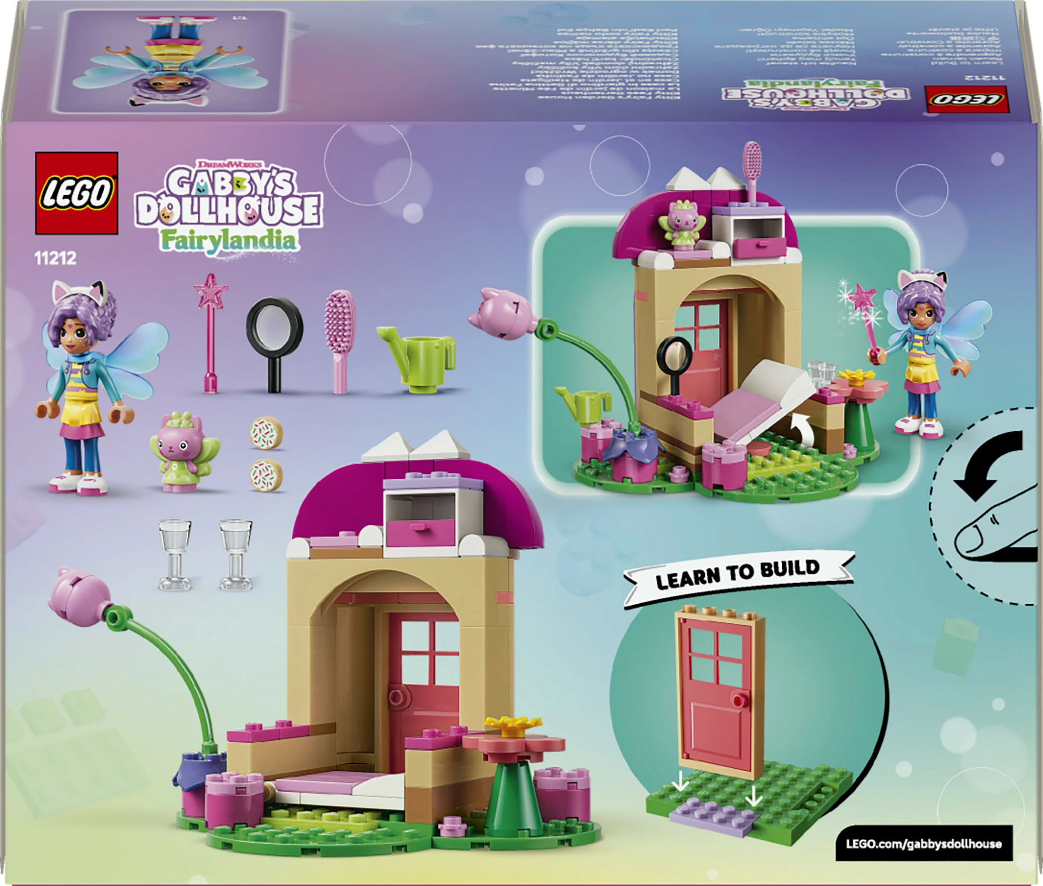 Set ndërtimi LEGO Gabby’s Dollhouse 11212 Kitty Fairy’s Garden House, 103 copë, 4+, shumëngjyrësh
