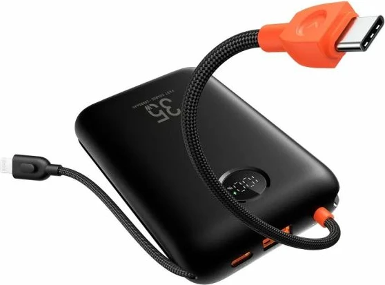 Powerbank VEGER K3 W2068 20000mAh PD 35W me kabllo të integrume, e zezë