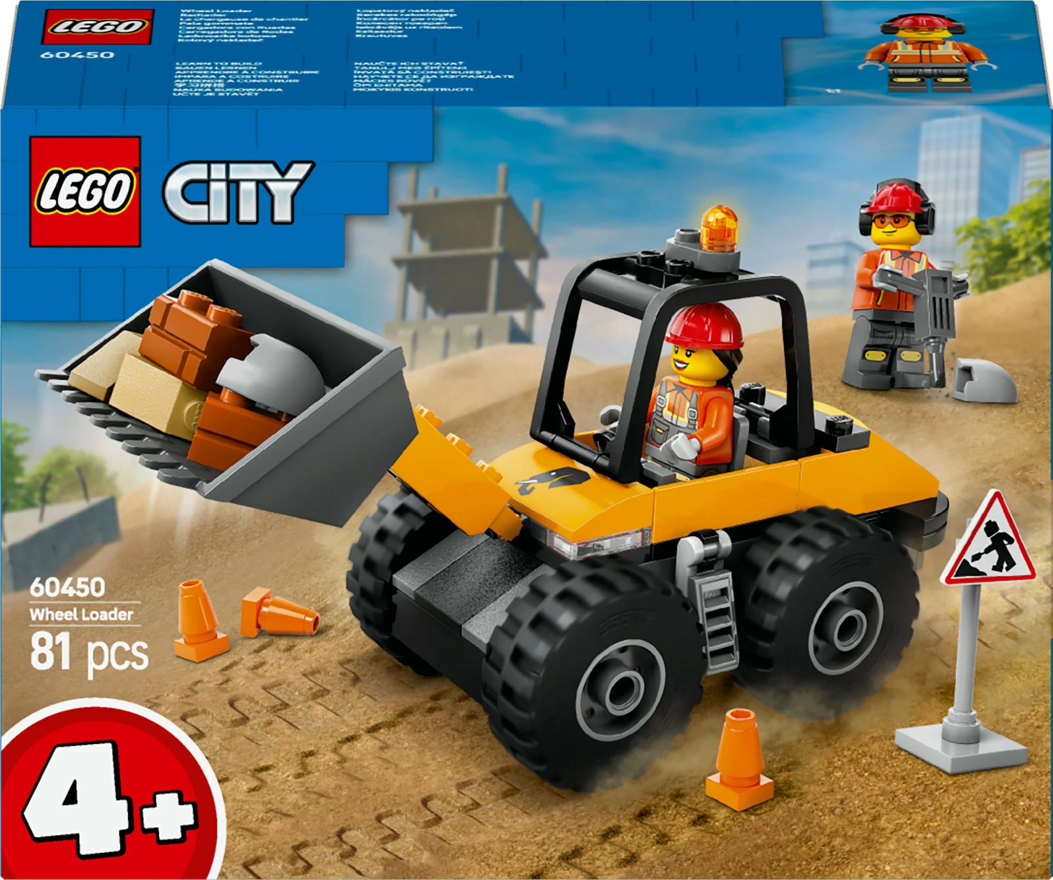 Set ndërtimi LEGO City 60450 Radlader, 81 pjesë, multikolor