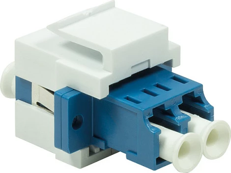 Adapter Keystone Fiber Optike LogiLink, LC Duplex Singlemode, i kaltër