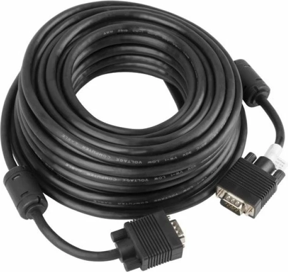 kabllo VGA Lanberg CA-VGAC-10CC-0100-B, e zezë, 10m