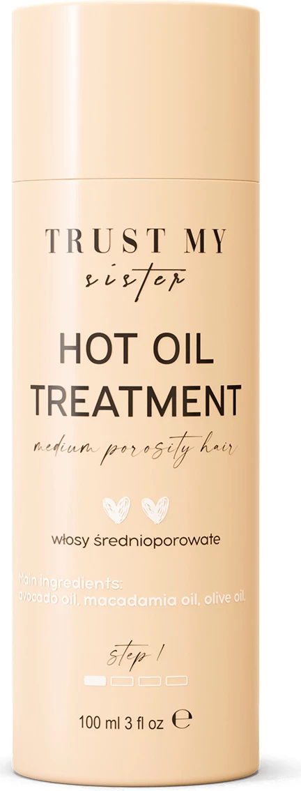 Vaj për flokë për femra Trust My Sister Hot Oil Treatment për porozitet mesatar, 100ml