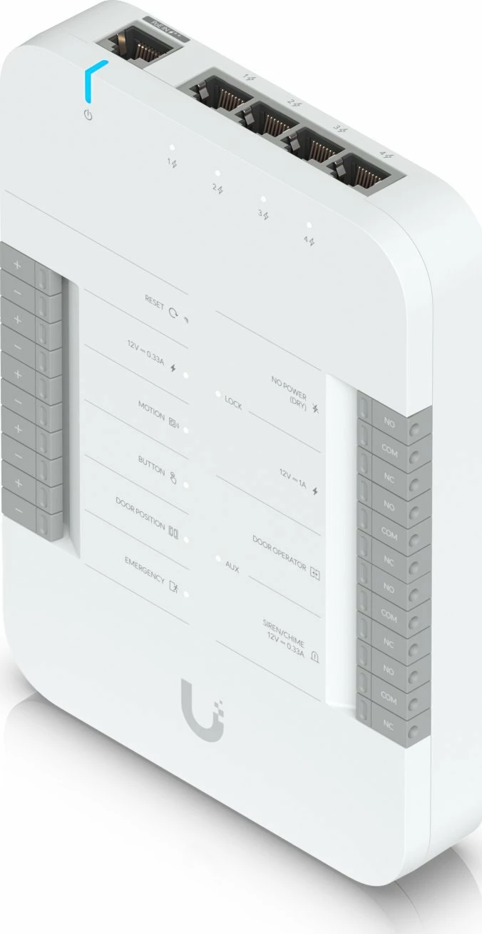 Kontroller qasje dere Ubiquiti UA-HUB-DOOR Access Door Hub, 1 derë, Ethernet/Wi‑Fi, i bardhë, 1 copë