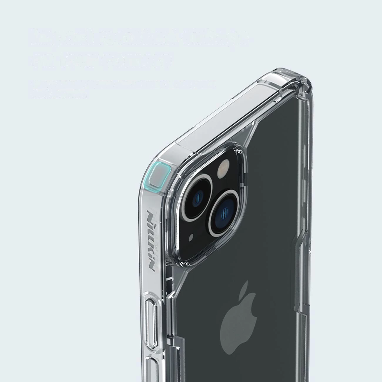 Mbështjellës Nillkin Nature Pro për iPhone 14, transparent/blu