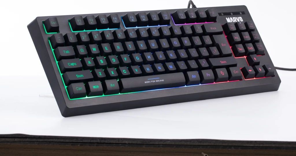 Tastierë gaming Marvo K607, RGB, me kabllo, 87 taste, e zezë