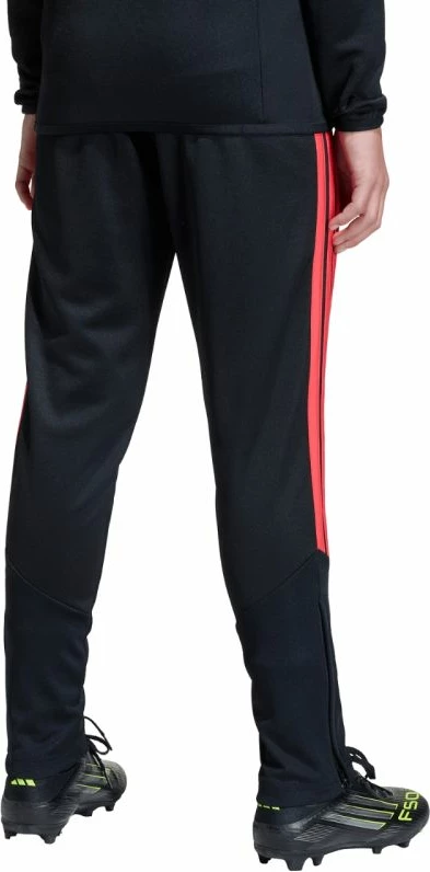 Pantallona sportive për fëmijë adidas, të zeza e të kuqe [Madhësia: 152 cm]