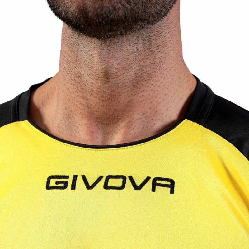 Fanellë futbolli Givova për meshkuj, e zezë dhe e verdhë [Madhësia: XXL]