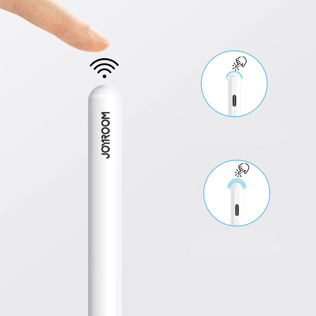 Stilus aktiv Joyroom JR-X9S Pro, USB-C, 130 mAh, 2 maja ndërrueshme, i bardhë
