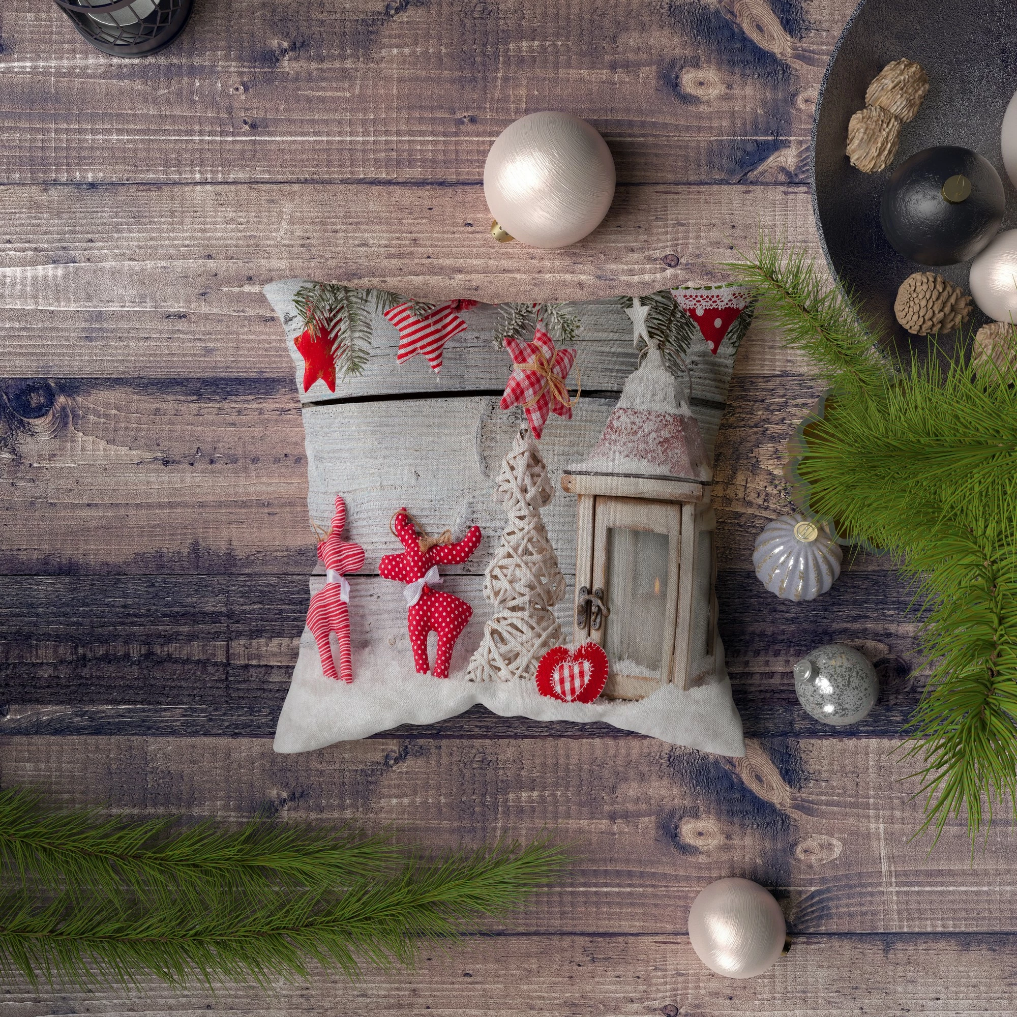 Jastëk dekorativ Aberto Design, NYXMAS113, shumëngjyrësh, 43x43cm