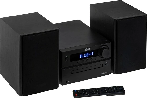 Mini tower HI-FI Adler AD 1917 me Bluetooth, CD, USB, FM Radio, e zezë