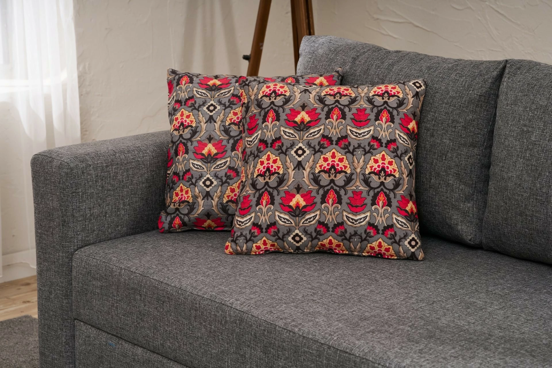 Krevat-divan treshe Atelier del Sofa, Aly, ngjyrë gri