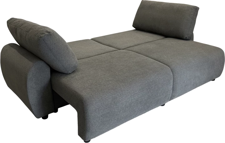 Krevat-kanaqe Hungie, material poliestër, ngjyrë gri, 250x92x89cm