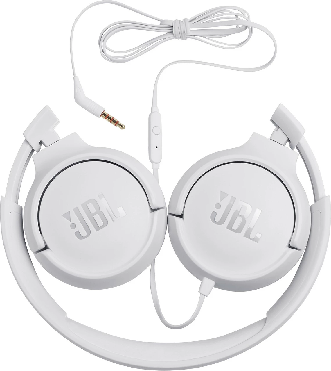 Kufje JBL Tune 500, me kabllo 3.5mm, të palosshme, me mikrofon, të bardha