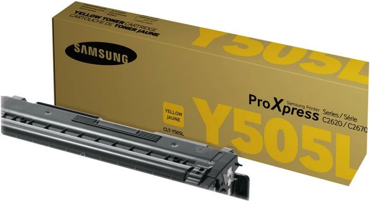 Toner, Samsung, CLT-Y505L (SU512A), rendiment i lartë 2,400–4,400 faqe, e verdhë