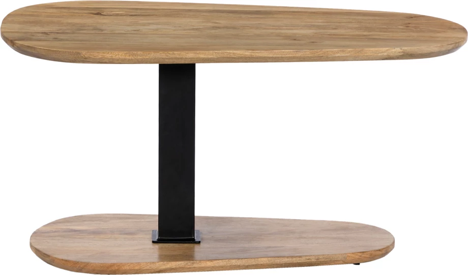 Tavolinë kafeje LEVEL, natyrale e zezë, 95x65x48cm