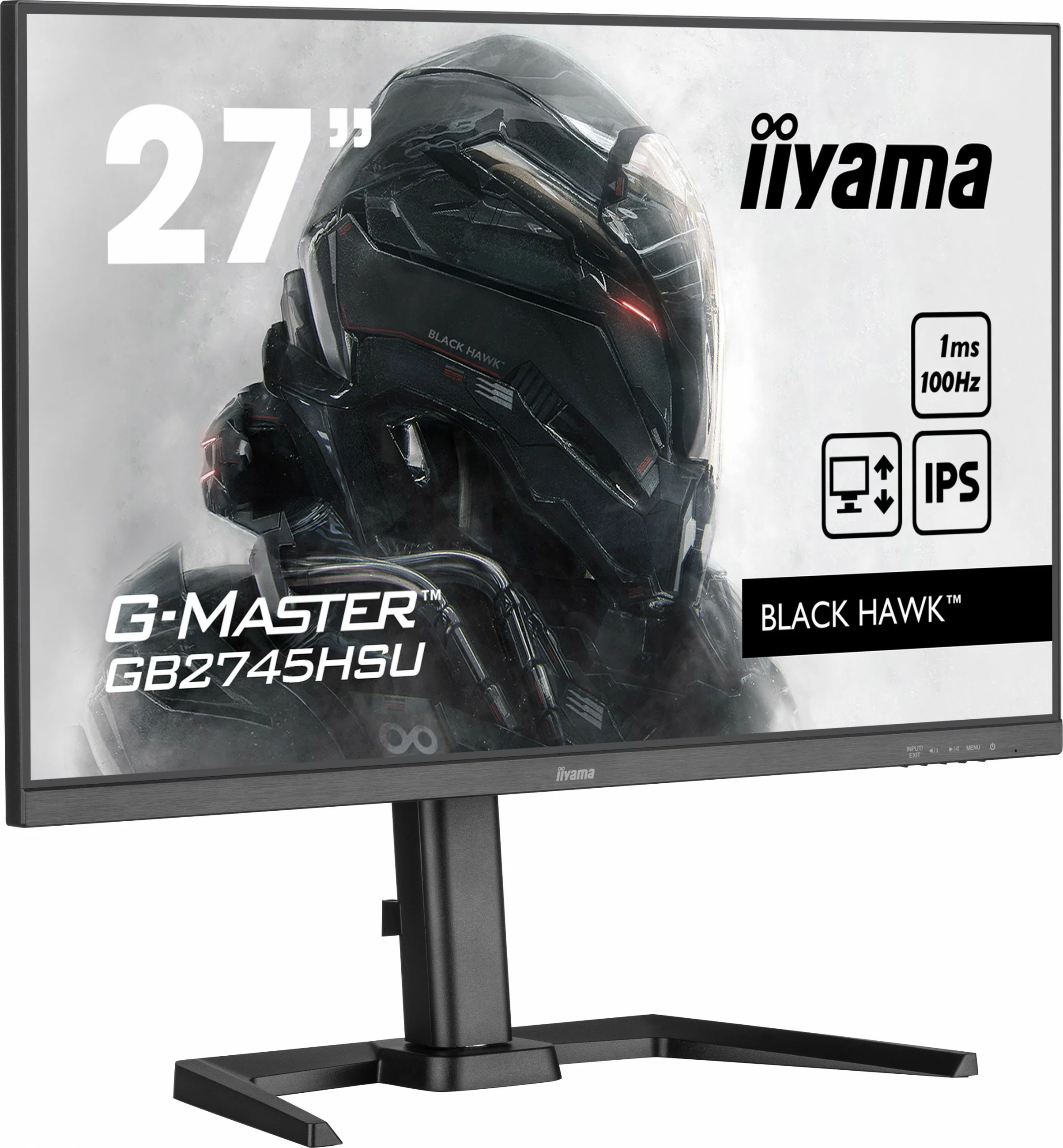 Monitor iiyama G-MASTER GB2745HSU-B2, 27", Full HD, IPS, 1ms, 100Hz, zi