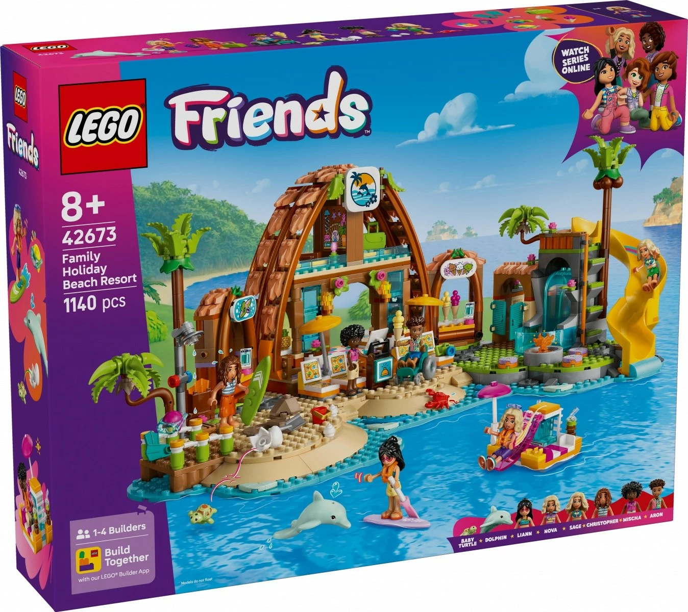Set LEGO Friends 42673 Family Vacation at the Beach, 1140 pjesë