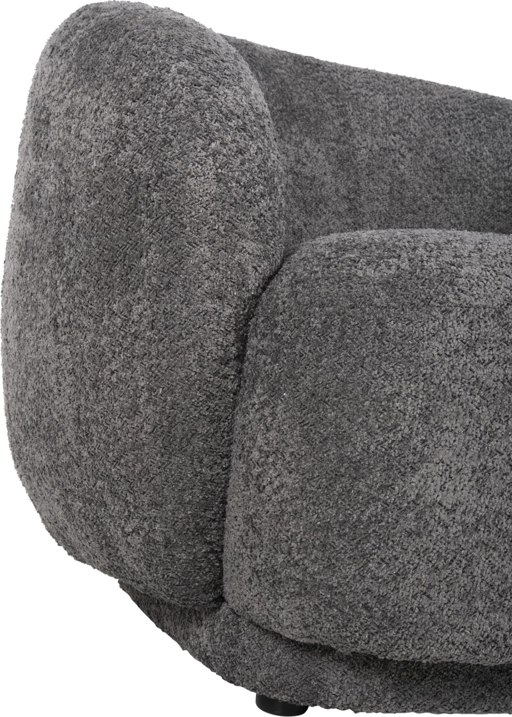 Fotelje KARPEN FH9600.01, stof boucle, gri, 93x87x78H cm