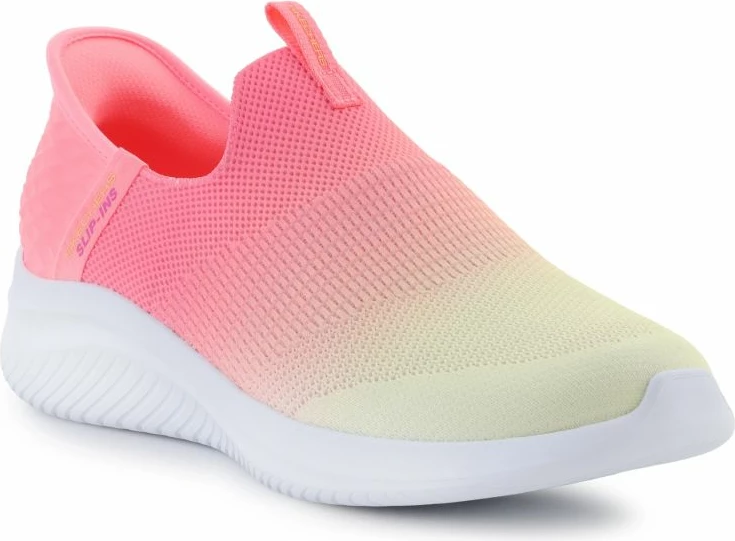 Atlete për femra Skechers, të verdha/rozë