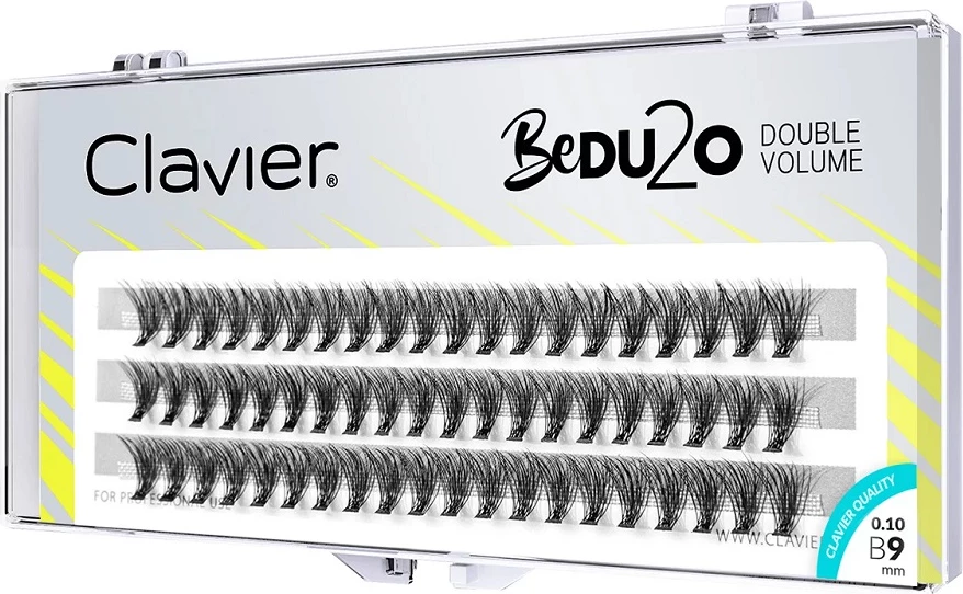 Tufa qerpikësh voluminozë për femra Clavier BeDU2O Double Volume 9mm, 60 copë