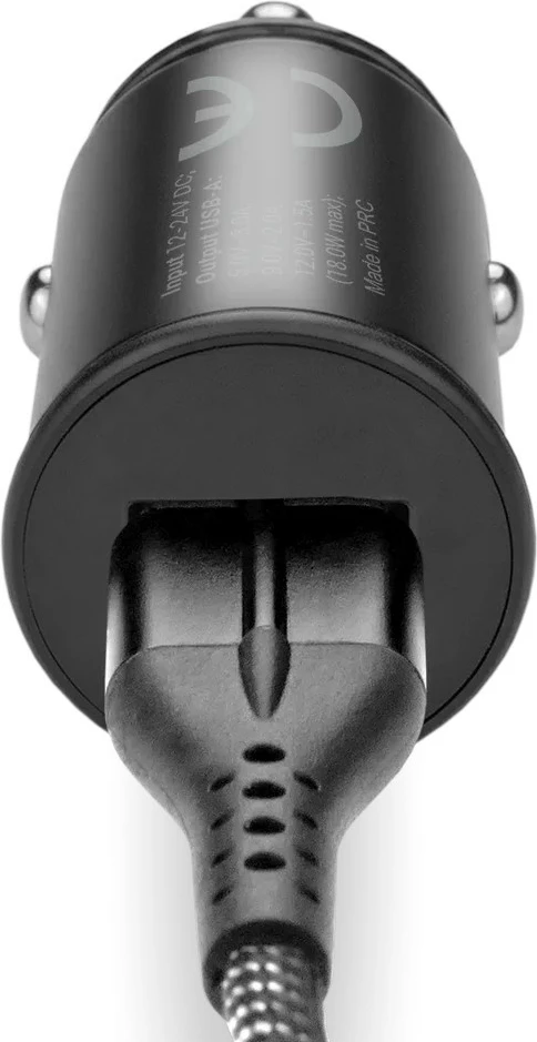 Karikues veture everActive CC-15QC Quick Charge 3.0 18W, 1x USB-A + kabllo USB-C 1m, i zi