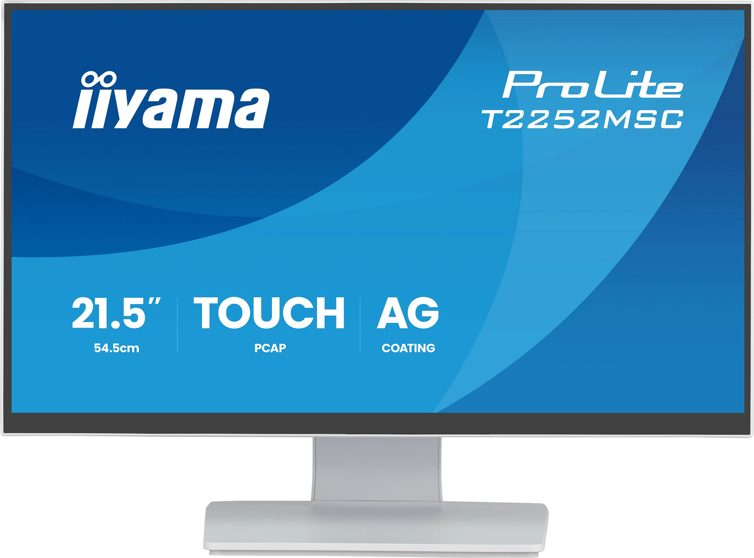 Monitor touch iiyama ProLite T2252MSC-W2AG, 21.5" Full HD, IPS, 10-point, i bardhë