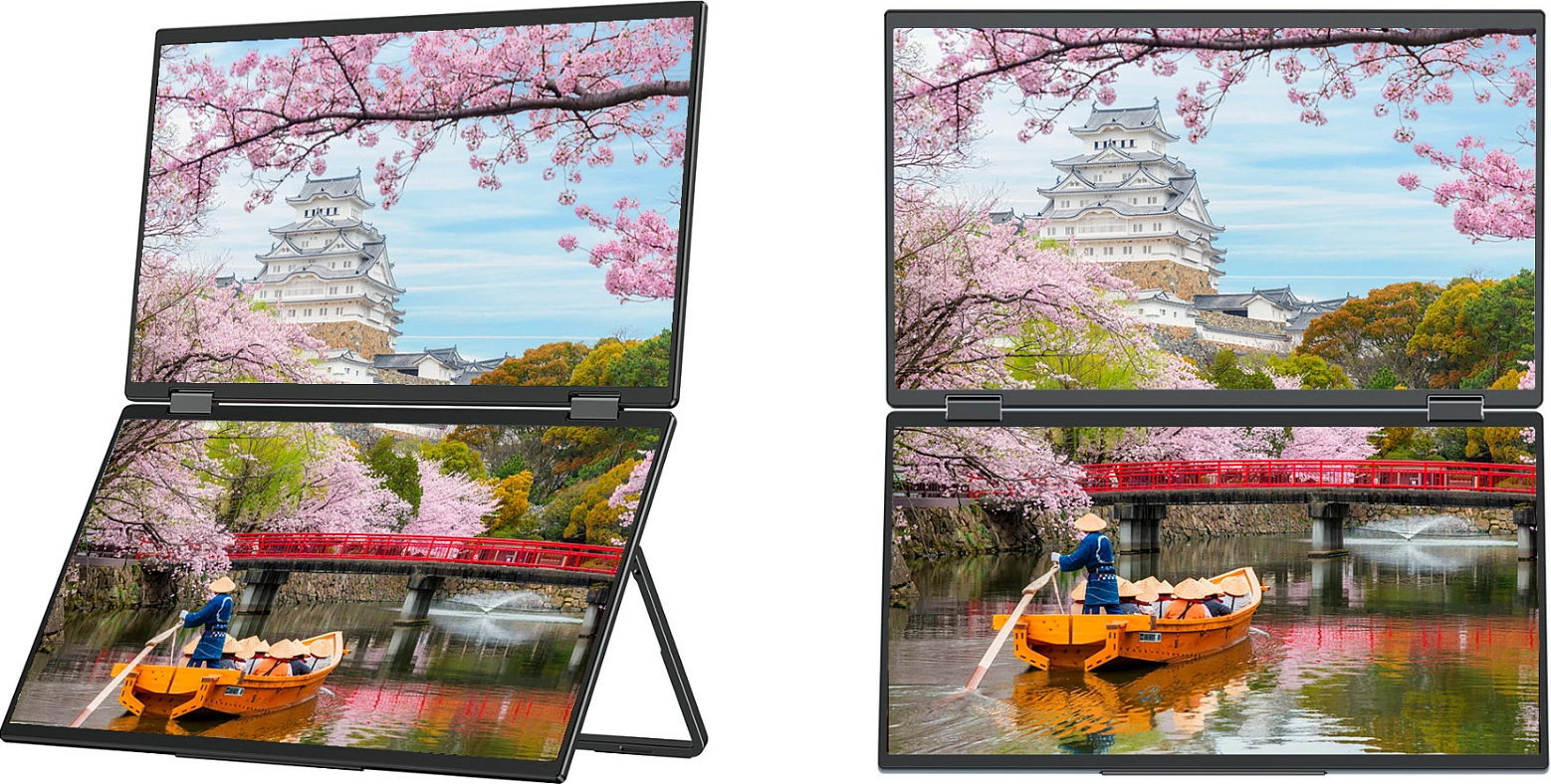 Monitor portativ dual JAPANNEXT JN-DMD-IPS156F, 15.6" Full HD IPS, 60Hz, i zi