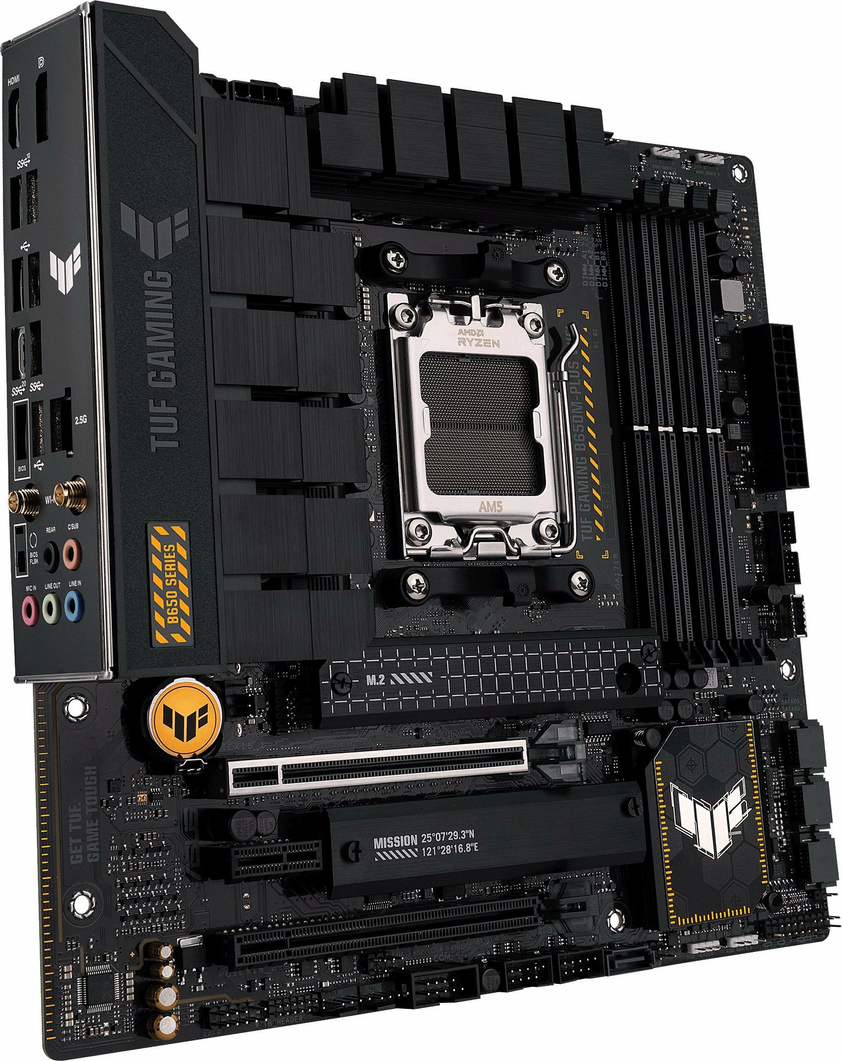 Pllakë amë Asus TUF GAMING B650M-PLUS WIFI, Micro ATX, DDR5, Wi‑Fi, Bluetooth, E zezë