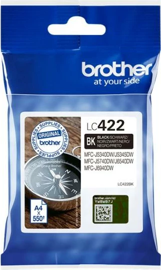 Patron boje, Brother, LC422/LC422BK, 550 faqe, e zezë
