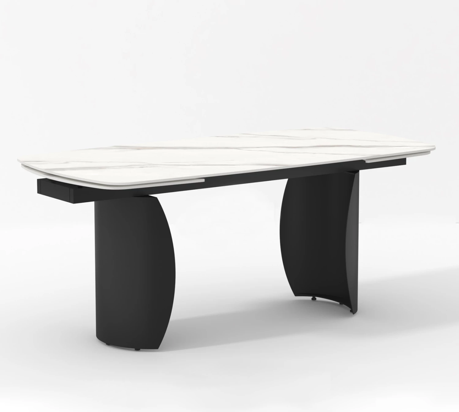 Tavolinë ngrënieje OBSESSION SM18087, sipërfaqe qeramike, këmbë metalike, 180x90x76 cm